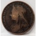 GREAT BRITAIN UK 1897 . ONE 1 PENNY . DOTS IN ONE